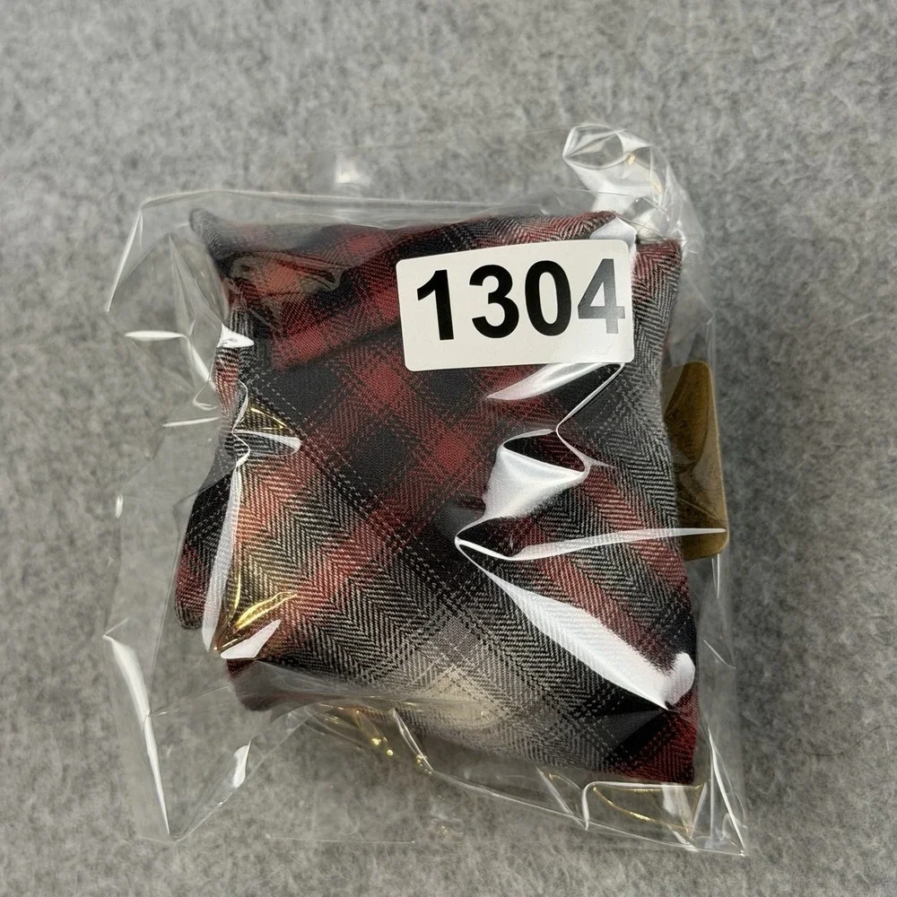 Onassis 100% Cotton Plaid Neck Tie Black Red Gray White‎ Standard 58x3.1